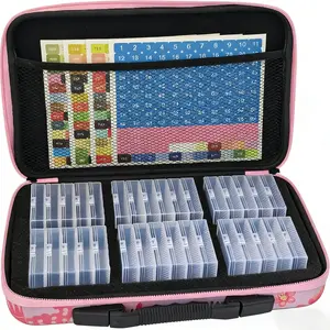 30 Slot Diamond Art Storage Box, Bead Organizer with Labels, 5D Embroidery Accessories Container for DIY, Crafts, Rhinestones, Seeds