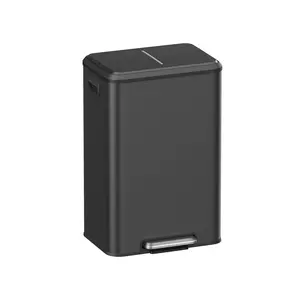 10.5-Gallon Step Kitchen Trash Can Ink Black