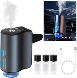 Car Air Freshener Diffuser,Smart Car Aromatherapy Diffuser,Long Lasting Car Perfume Diffuser,Car Scents Air Freshener With 3 Bottle Of Oil For Car Interior