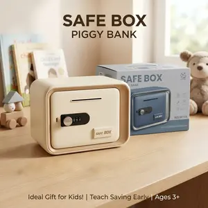 New Creative Money Box Toy, High-Quality Large Capacity Mechanical Safe Bank, Key and Password Unlock, Fun Novelty Gift for Kids over 3 Years