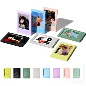 Mini Classic Standing Photo Frame, Rectangular Frame, 3 Inch Colorful Creative Plastic Picture Frame, Sturdy Frame, Fits Polaroid Instax Mini 12/11/9/8/7+evo