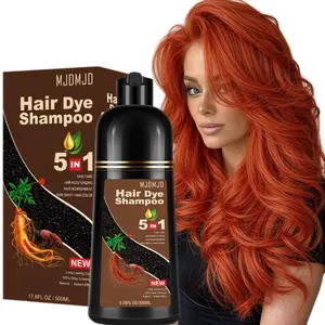 orange hair dye shampoo 5 in 1-Semi-Permanent Orange Hair Dye Shampoo For Women and Men,Solan At Home，Haircare