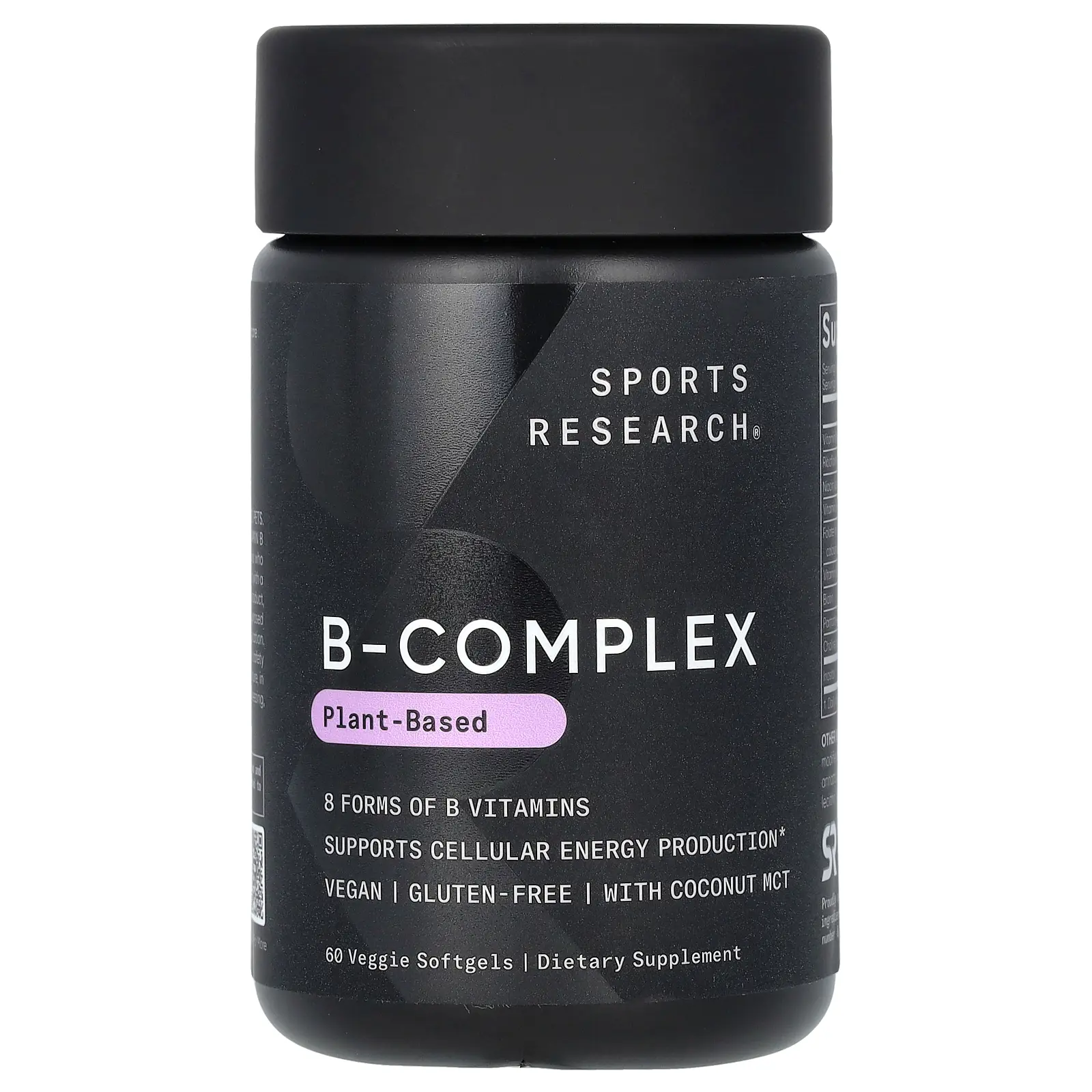 Sports Research B-Complex, Plant-Based, 60 Veggie Softgels