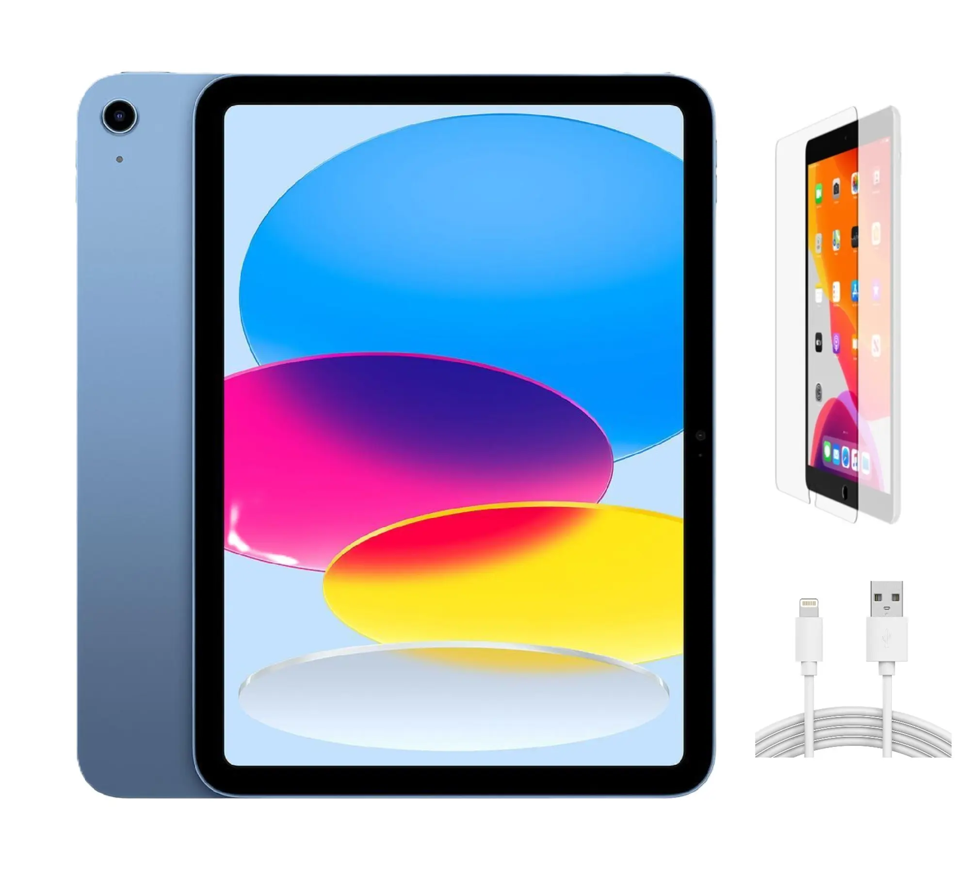 Refurbished Apple iPad 10th Gen (2022) (WiFi) A2696 - Acceptable Condition with Pre-Installed Tempered Glass & 1 Year Warranty