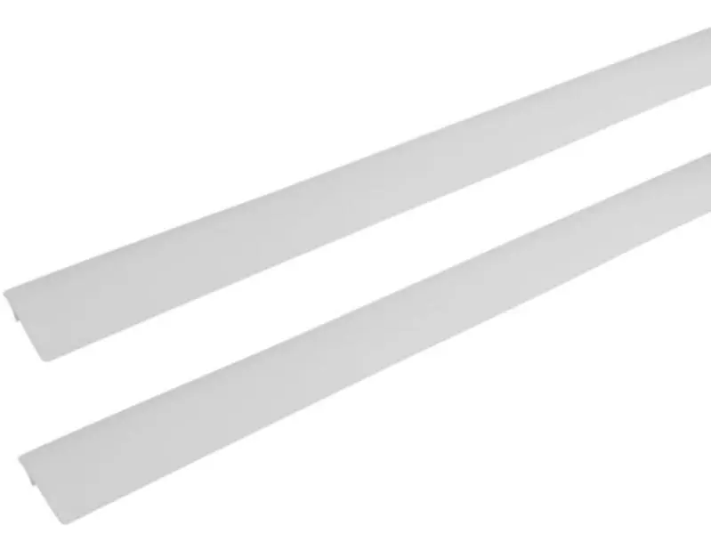 Silicone Stove Counter Gap Cover - Flexible Heat Resistant T-Shaped Design, Easy to Clean, Seals Spills, Set of 2 (White)