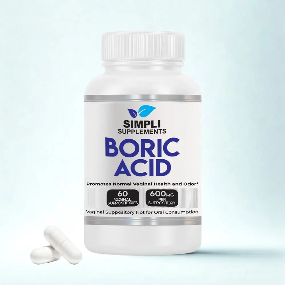 Boric Acid Suppositories for Women 600mg – 60 Count | Vaginal pH Balance Support | Feminine Care | Helps Maintain Freshness & Odor Control