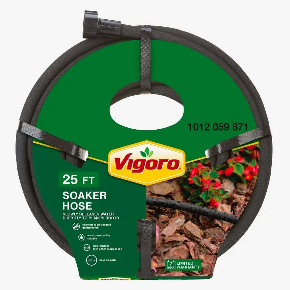 3/8 in. x 25 ft. Heavy-Duty Garden Drip Irrigation Soaker Water Hose