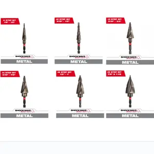 Milwaukee SHOCKWAVE 1/8 inch - 1/2 inch #1 Impact-Rated Titanium Step Drill Bit 13-Steps (48-89-9241)