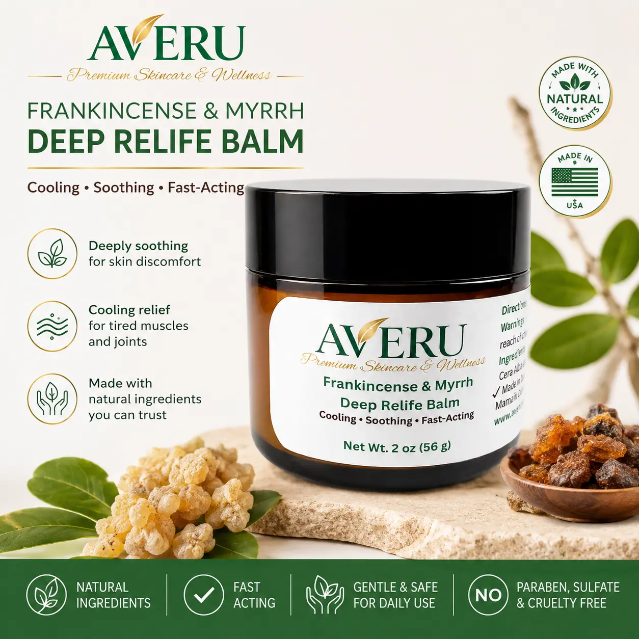 Frank incense and Myrrh Deep relief Balm