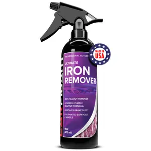 Carfidant Iron Remover Car Detailing – Iron Decon Spray, Pulls Out Brake Dust, Rust & Fallout - Contaminant Removal for Car Paint & Wheels, pH Neutral Formula - 16 fl. oz