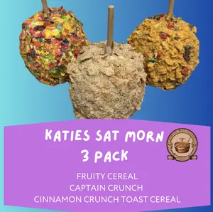 Katie's Saturday Morning Cereal 3 Pack: Includes Fruity, Cinnamon Crunch, Captain Crunch Gourmet Apple Oatmeal Muesli