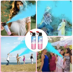 Gender Reveal Smoke Bombs & Fire Extinguisher - Fun & Safe Baby Shower Party Supplies (Pack of 2) heat pack gender reveal