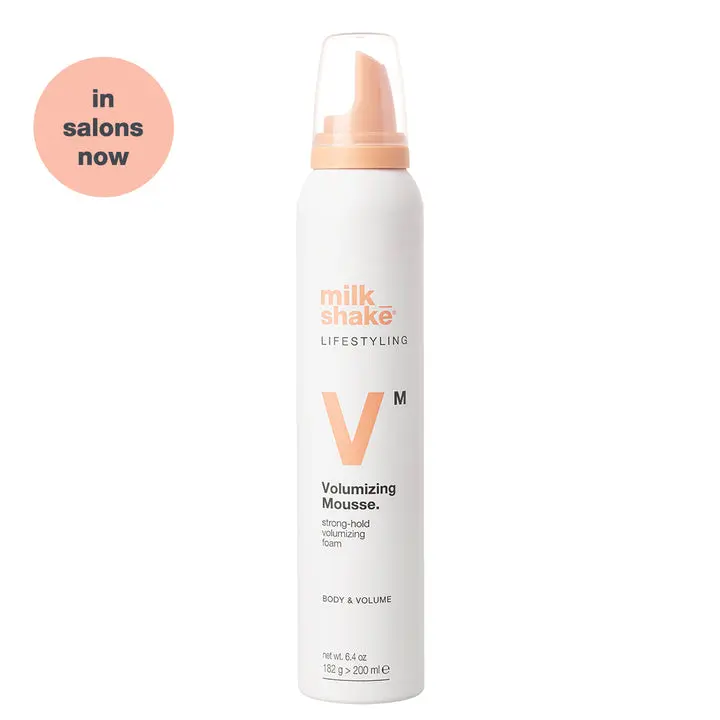 milk_shake Volumizing Mousse | Strong-hold mousse for fine or flat hair | Adds long-lasting volume & soft, touchable texture | with milk proteins & panthenol, 6.8 fl oz / 200 mL