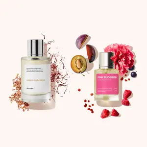 Pink Saffron Bundle, Ambery Saffron 100ml & Pink Blossom 50ml, Dossier, Unisex Perfumes, Eau de Parfum