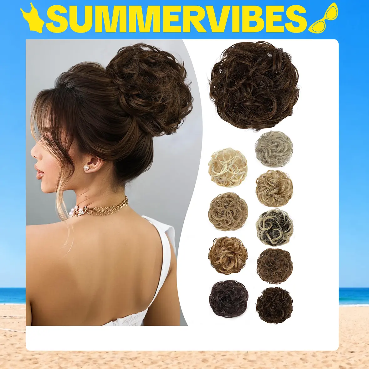 AISI HAIR Messy Bun Scrunchies for Women Elastic Scrunchies Synthetic Chignon Ponytail Hair Extensions Tousled Updo Hairpieces wiglets dcc kelli Faux Locs Braids Hair Weave