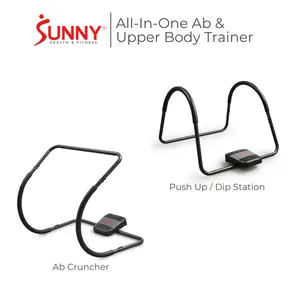 SUNNY Ab Cruncher and Waist Trainer Core Shaper Ab Workout Machine Abs Trainer Home Gym Fitness Workout Equipment for Women Men Assist Support Multi Function Push Up Dip Station Stretch Heavy Duty Durable Frame Ergonomic Headrest Full Body Core Training