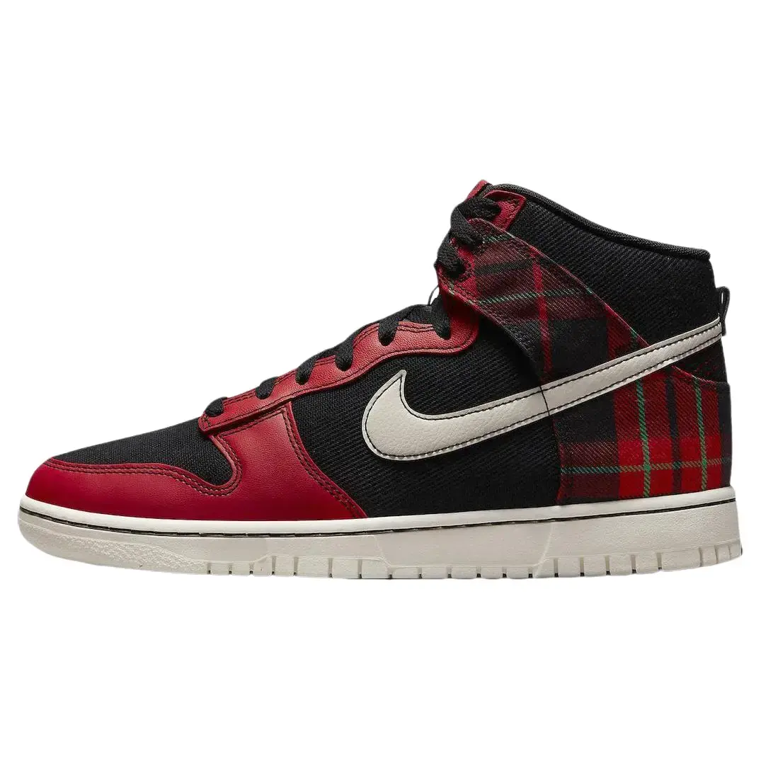 Nike Dunk High SE 'Tartan Plaid' Men's High-Top Casual Sports Sneaker