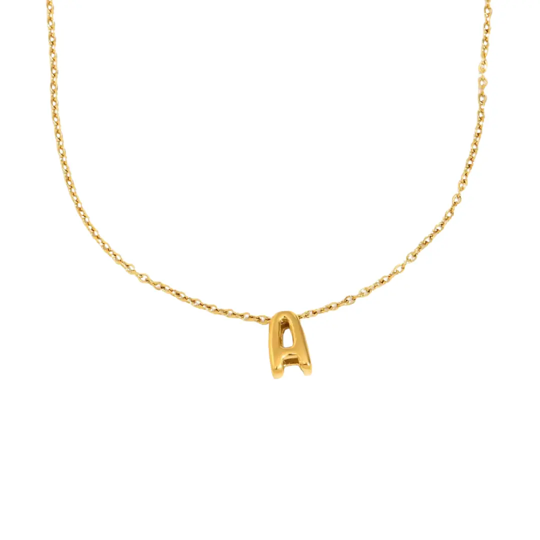 Bubble Letter Necklace Bubble Letter Necklace