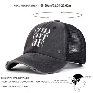 God Got Me Hat - No Additional Features or Attributes Provided - Head Measurement 56-60cm/22.04-23.62in Snapback Caps Snapback Adjustable Snapback Style