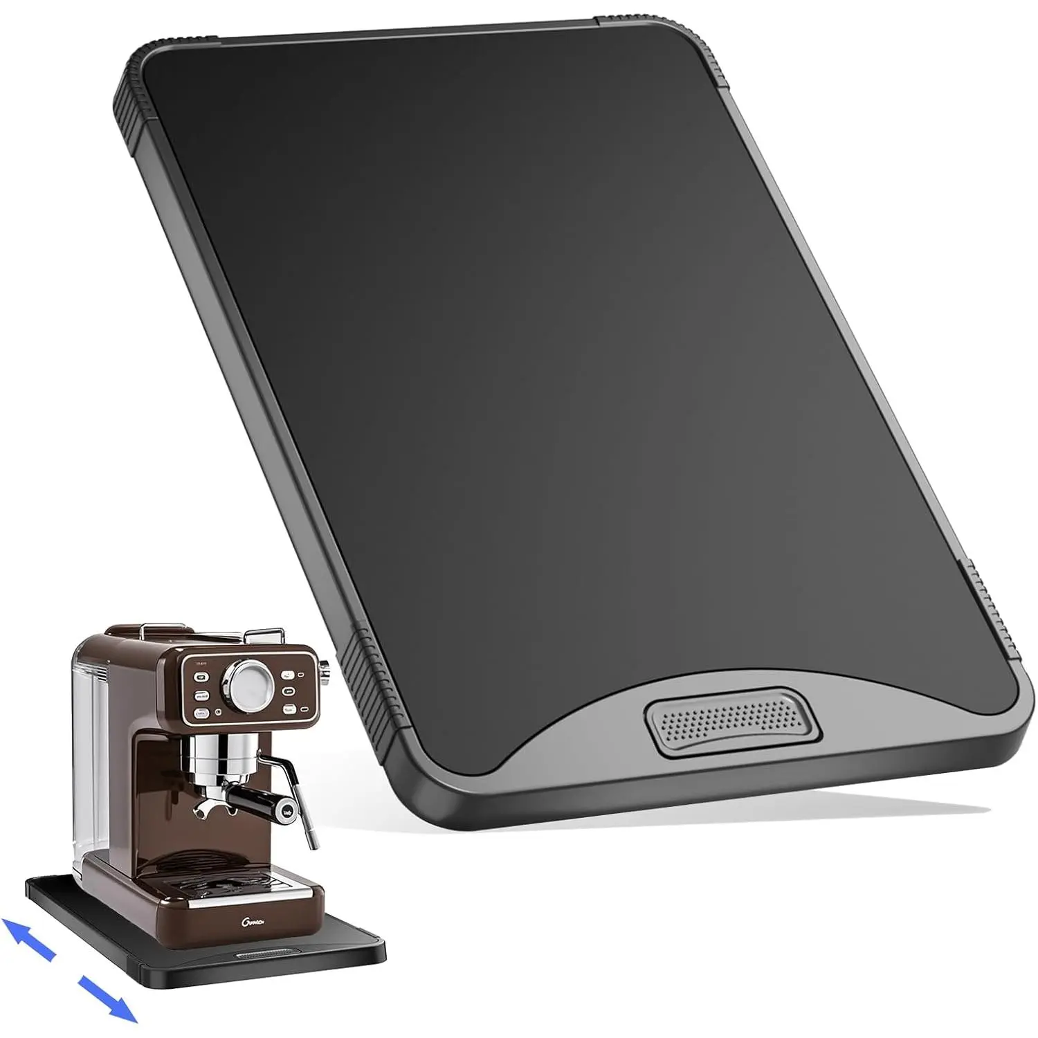 Kitchen countertop Sliding Tray: Coffee Machine Sliding Tray, Kitchen Appliance Tray | Save Space | Organize countertop Tray(10.3'' W x 15.4''D)