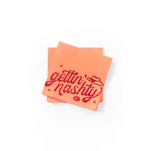 Nashville Bachelorette Party Napkins | Pack of 20, 3ply Cocktail Napkins | Gettin' Nashty | Nashville-Themed Wedding, Bachelorette, Cowgirl Theme Party Decorations & Supplies