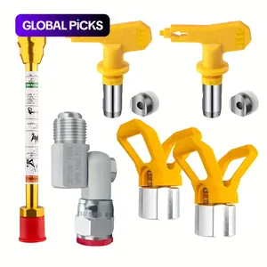 Paint Spray Tool Kit, 1 Set 180° Rotating Paint Spray Connector Kit, Including Connector, Extension Rod, Nozzle Protector & Nozzle, Paint Sprayer Accessories, Spray Painting Tool, Paint Spray Tool Kit for Factory #GLOBAL PICKS