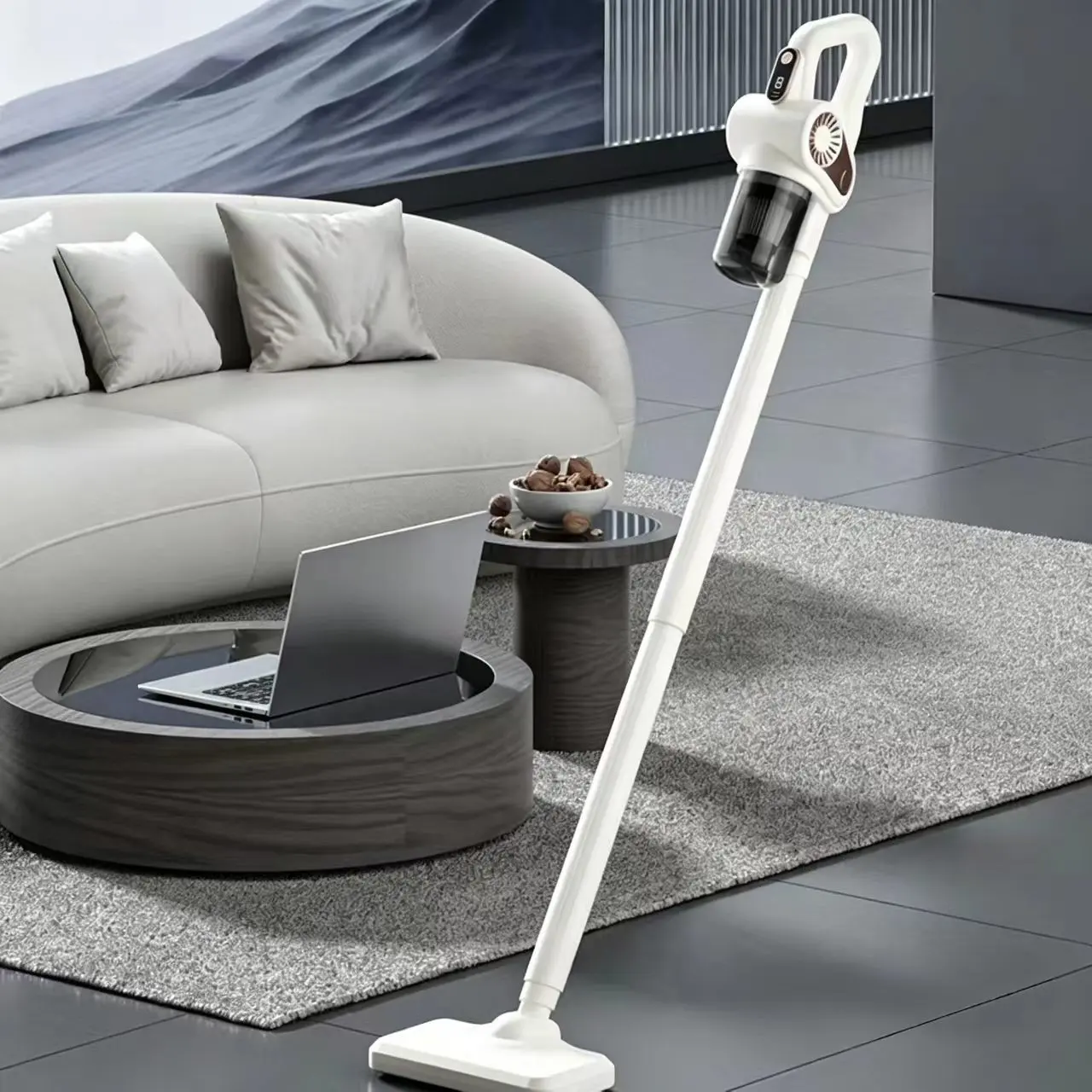 Wireless High-Powered All-In-One Vacuum Cleaner, Cordless Handheld Vacuum, Portable Handheld Vacuum, Powerful Handheld Vacuum, Powerful Suction Vacuum, Dry and Wet Cleaning, Automatically Sterilizes Dust Mites, Home Cleaning Tool