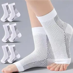 Toeless Ankle Compression Sleeves for Men Women - Outdoor Fitness Sports Protection Socks, Anti-Slip Moisture Wicking Athletic Support Compression Foot Guards