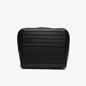 Foldable Open-Flat Makeup Bag 7.87×7.09×4.33in, Compact Waterproof Multi-Layer Toiletry Pouch for Women Travel & Daily Use