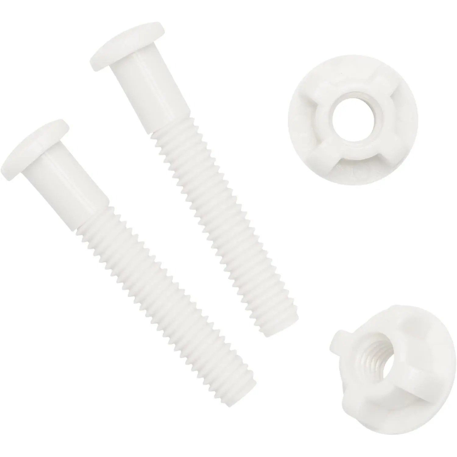 Plastic Toilet Seat Screws Replacement - Durable Toilet Nuts -  for Toilet - Toilet Screw Plastic Hardware - Easy Install for Toilet Lid