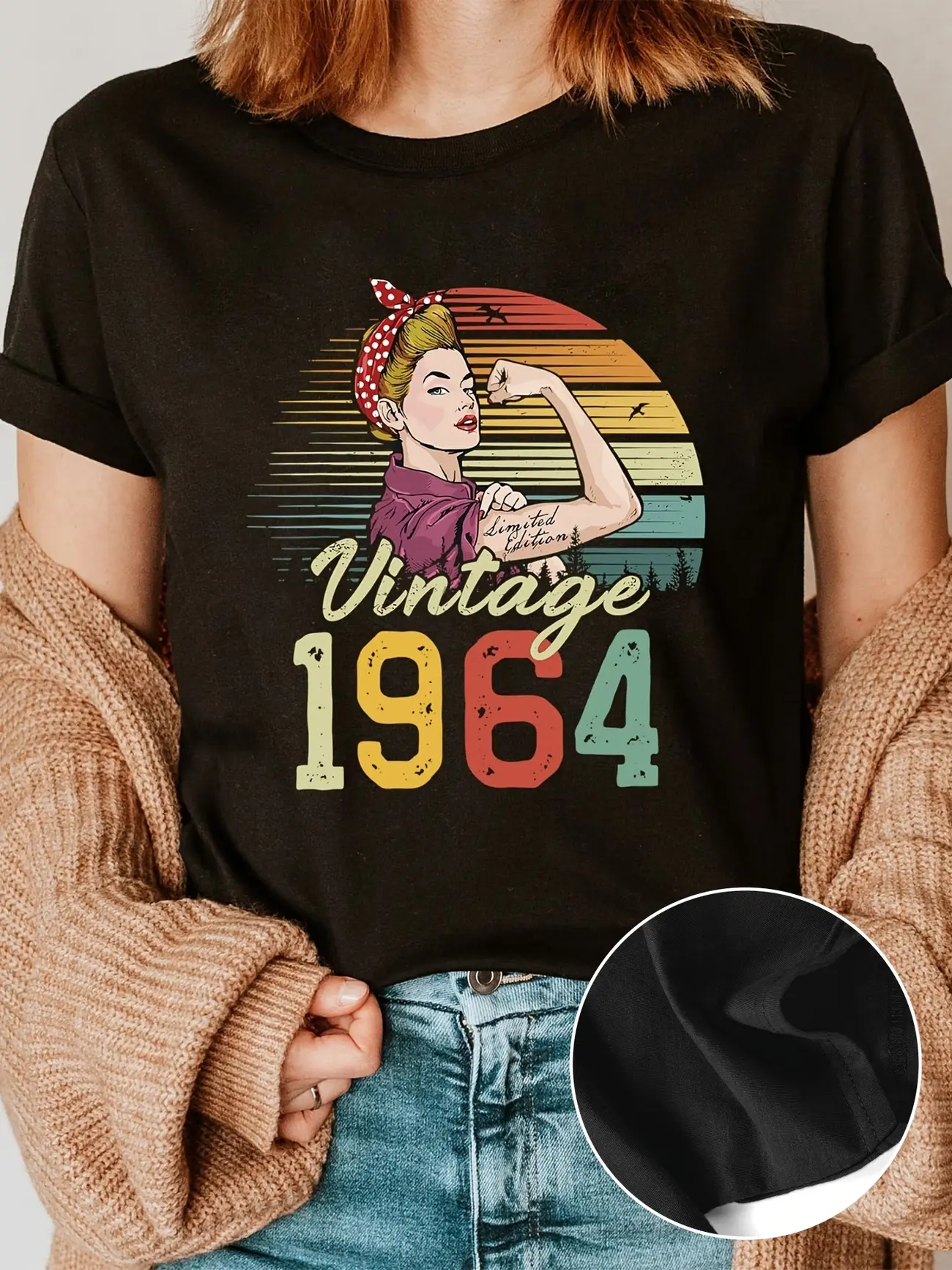 Vintage 1964 Rosie Riveter Tee  60th Birthday Retro Graphic