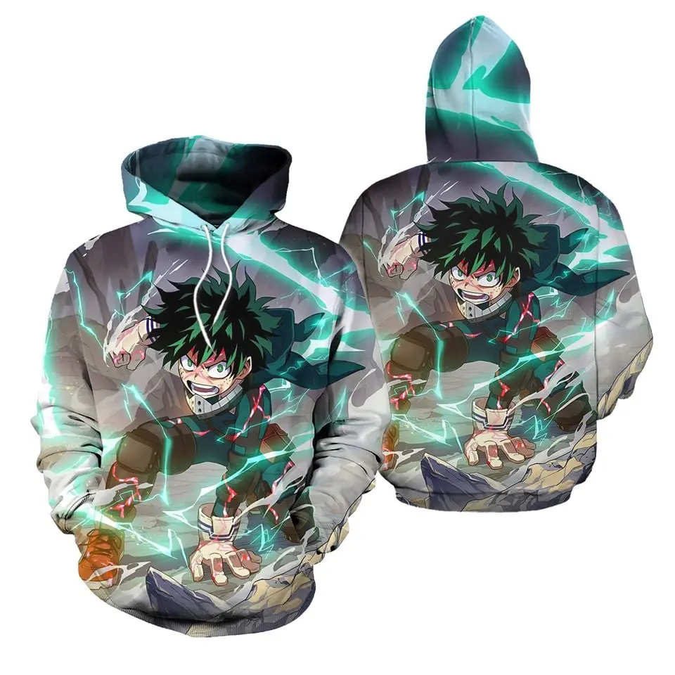 Hero Anime Hoodie Izuku Midoriya Cosplay 3D Hoodie
