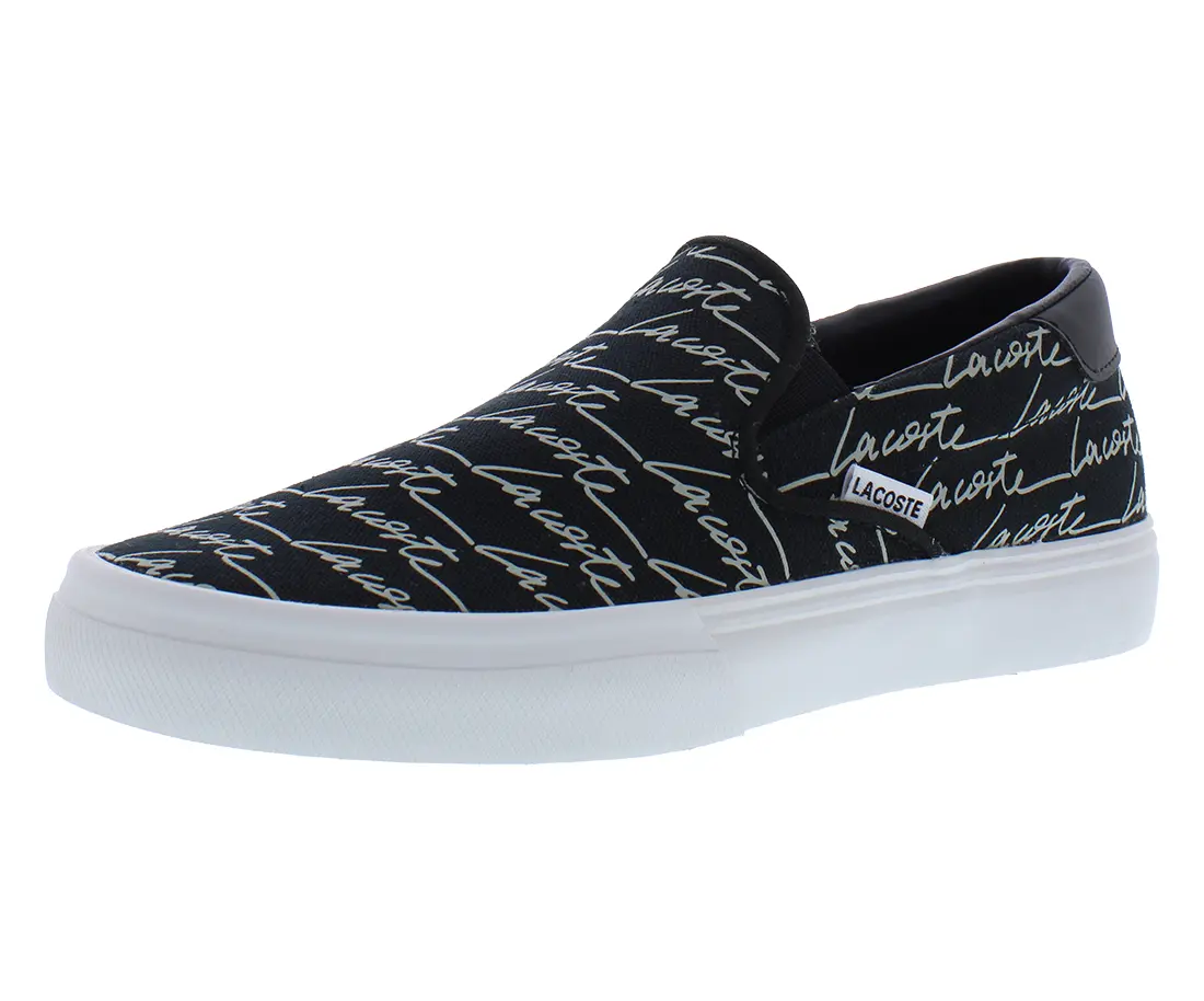 LACOSTE Women's Walking Shoes - Jump Serve Low-Top Monogram Canvas Sneakers, Comfy Sporty Chic Footwear with Vulcanized Sole
