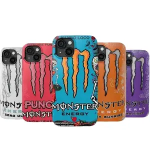 Monster Style Drink Phone Case – Retro Energy Can Design Compatible with iPhone X, 11, 12, 13, 14, 15, 16, 17 & Samsung