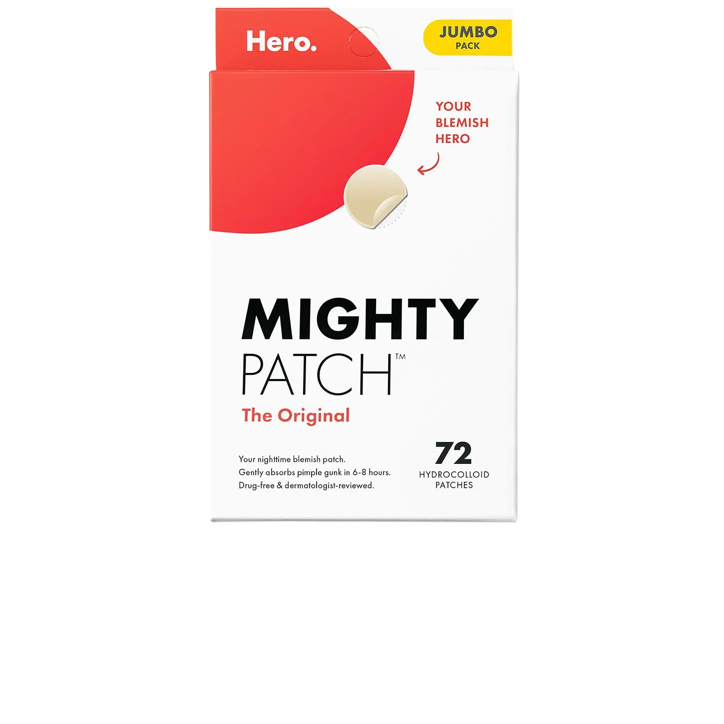 Hero Cosmetics Mighty Patch Original Pimple Patch 72 Count Hero Cosmetics Mighty Patch Original Pimple Patch 72 Count