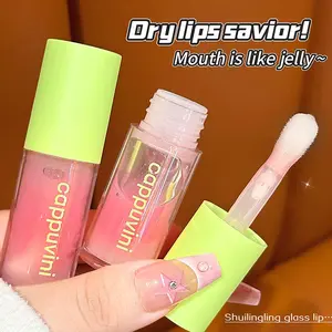 CAPPUVINI Lychee Refreshing Lip Oil Set — Hydrates, Moisturizes, Protects Lips, Softens & Plumps, Minimizes Lip Lines for a Fresh Feel