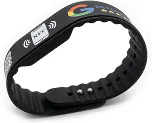 Double Layer NFC Social Wristband – Tap to Review & Follow – Rewritable – Analytics – Waterproof