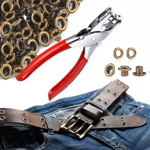 301 Pcs Grommet Eyelet Pliers Tool Kit,Including 1Pcs Fabric Leather Hole Eyelets and Grommets Punch Pliers with 300 Metal Eyelets for Belt Shoes Cloths(1/4 Inch),Sewing Tool Kits