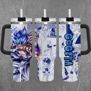 [Dragon Ball Z] G0geta Super Saiyan Blue Fusion Warrior 20oz & 40oz Tumbler With Handle – Anime Gaming Stainless Steel Cup, Insulated Iced Coffee Mug, Aesthetic Design, Trendy Drinkware, Daily Use, Gift Idea, Fan Favorite, Gift For Otaku & Anime Fans