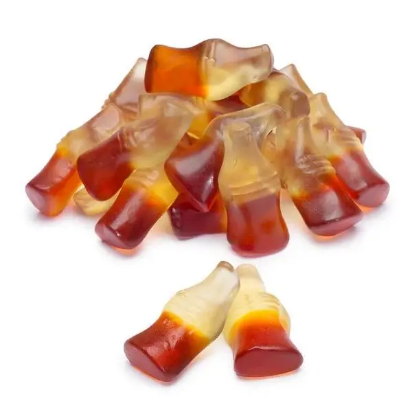 German Cola-Flavored Sugar Gummy Bottles, Chewy Gelatin Candy, Happy Sweet Snack, Multi-Size Bulk Packs for Cupboard Storage