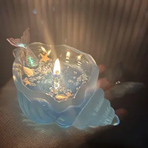 Conch Design Scented Candle, 1 Count Creative Shell Shaped Candle, Handmade Gift, Decorative Candle for Home, Vanity Decor Accessories, Ornaments, Halloween, Home Fragrances, Handmade Flower Candle