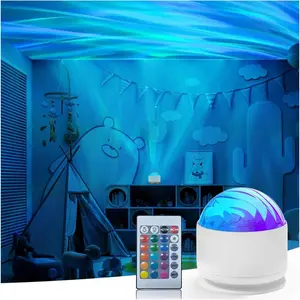 2-in-1 Projector Light 16 Color LED Atmosphere Lamp with Remote USB Powered Night Light for Bedroom Parties Relaxation Modern Mood Lighting Rgb Effects Halloween Christmas Gift Valentine's Day for Girlfriend Ambient Light