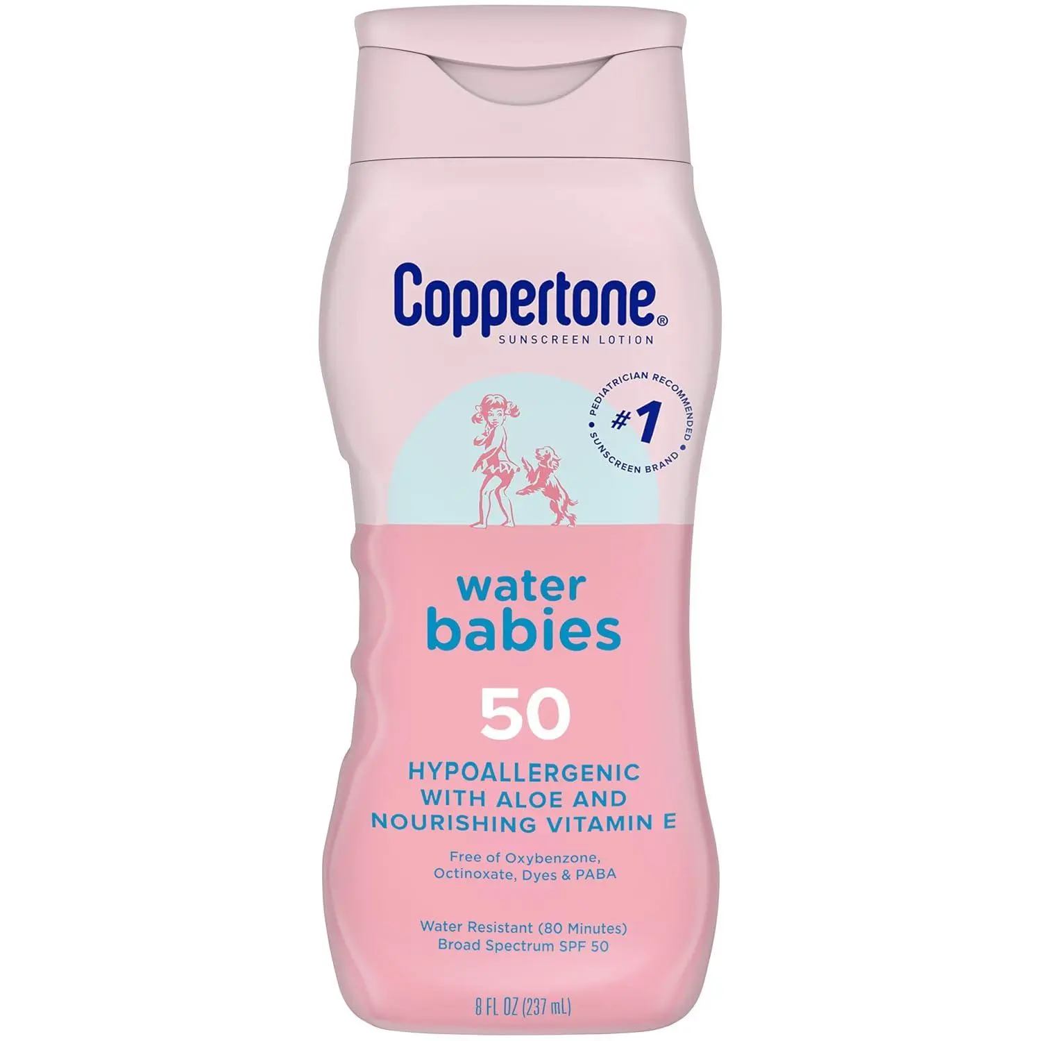 Coppertone WaterBabies Baby Sunscreen Lotion SPF 50 Hypoallergenic, 8 Fl Oz