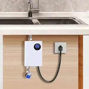 Tankless Water Heater Electric 110V, 3000W Instant Water Heater Under Sink, On Demand Hot Water Heater Electric with Digital Display, Electric Mini Water Heater for Washing Hands with Slow Flow Rate Water Warmer
