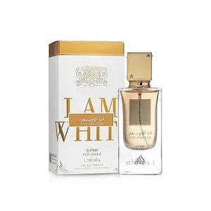 Lattafa Ana Abiyedh White Poudrée Unisex Eau de Parfum Spray, 60ml (2.0 oz) - Fresh, Aromatic Woody, Amber Woody, Cardamom, Citrus Woods Fragrance