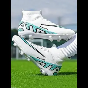 Men’s fashionable lace-up high-top football shoes, comfortable breathable soccer shoes, professional football cleats for all seasons