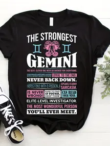 Men'S Gemini Zodiac Sign T-Shirt| Retro Astrology Graphic Tee with Gemini Symbols and Twins Design, Casual Fit, Perfect for All-Season Casual Wear or Horoscope-Themed Apparel, Ideal for May June Birthdays