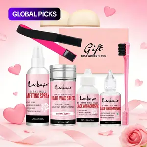 6-Piece Lace Fusion Spray Set for Wig Edges, Includes Wax Stick, Glue, Remover, Elastic Bands and Edge Brush, Hair Styling Kit and Hair Care Products #GLOBAL PICKS