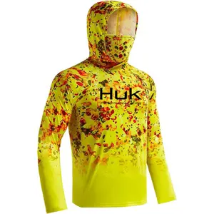 Huk Hooded Sweatshirt UV Protection Hoodie for Men and Women in Chemical Fiber Blending B37LHH2533110231-2315 Sizes S-5XL