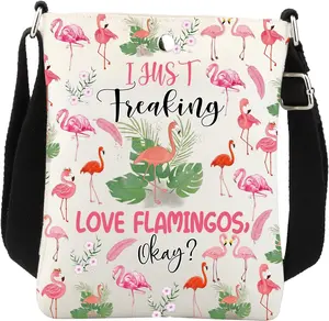Flamingo Crossbody Bag Flamingo Gifts for Flamingo Lovers Pink Flamingo Gifts I Just Freaking Love Flamingos Handbag